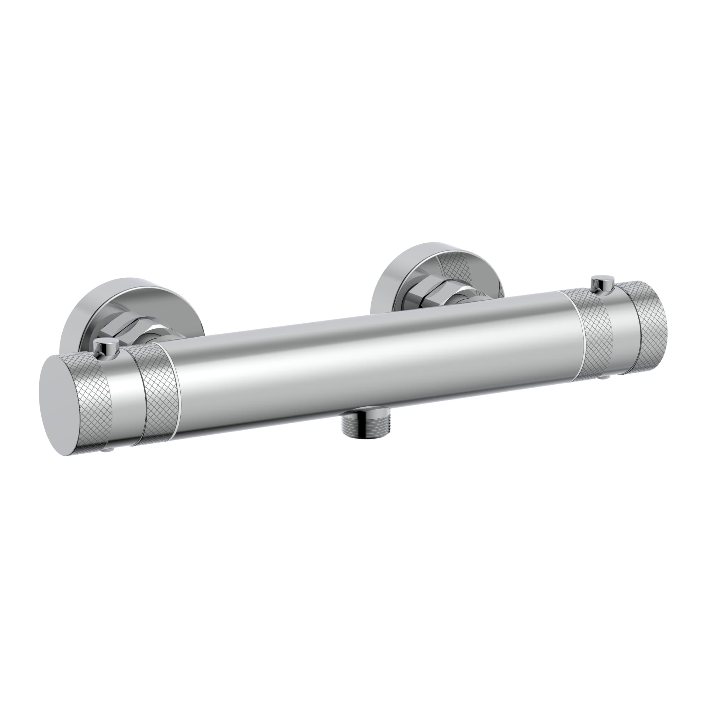 Chrome exposed bar shower valve shown against a white background