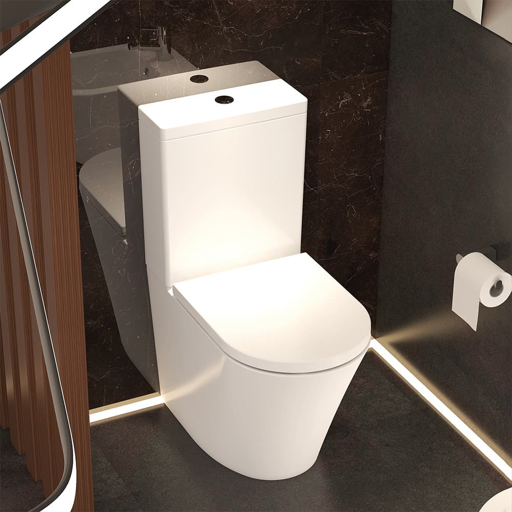 Arco Rimless short projection closed back close coupled pan &amp; cistern (pan height 400mm)