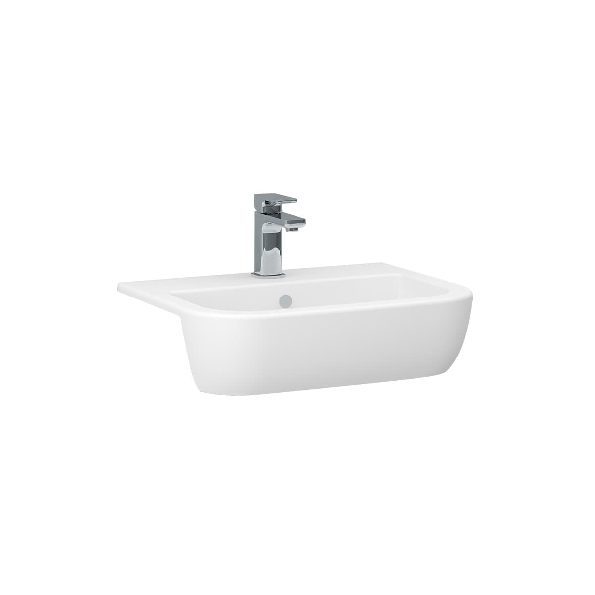 560mm semi countertop basin with one tap hole