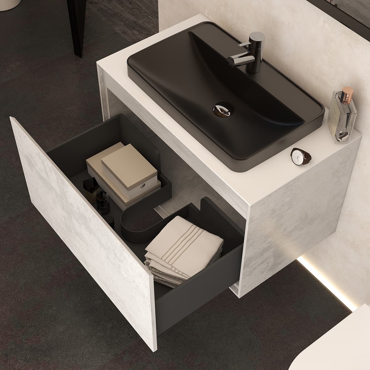Arco Quartz 800 Pre cut/drilled Solid White Worktop view 3