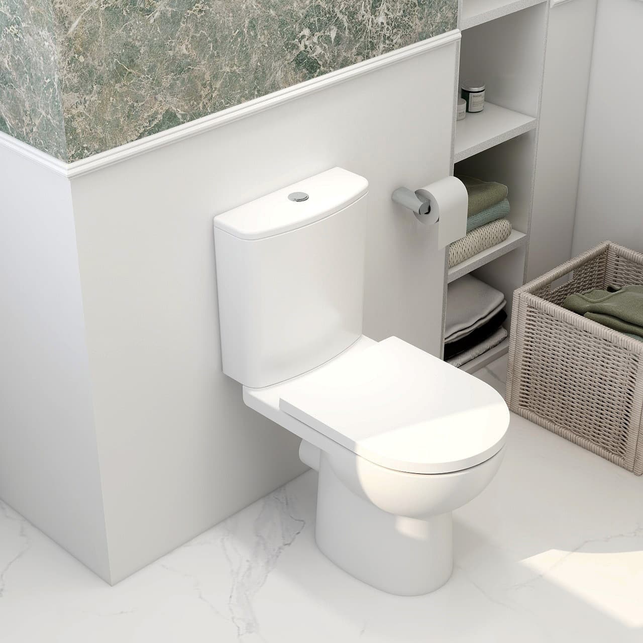 Ivan Rimless Short Projection Open Back Close Coupled Pan view 2