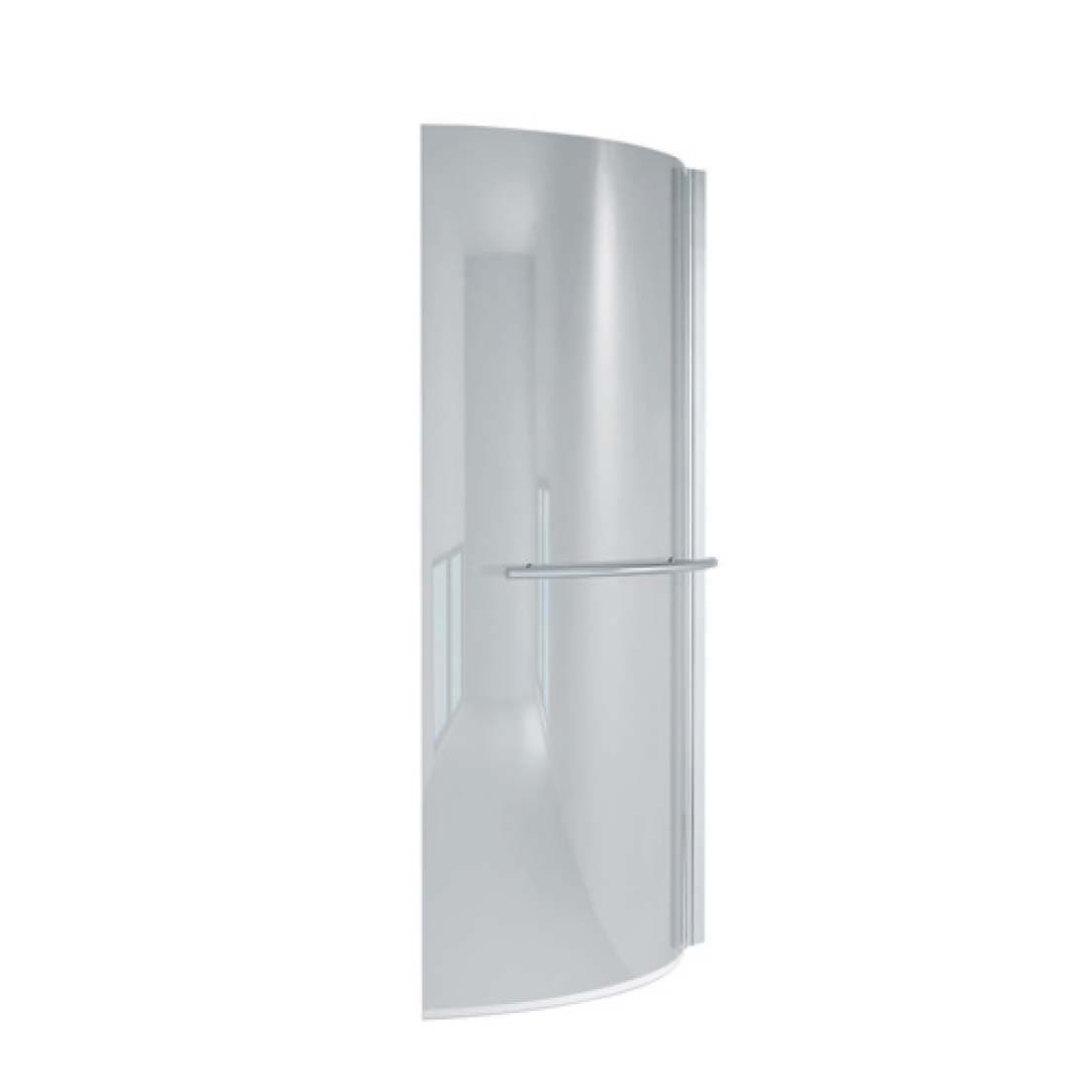 Imex Arco curved shower bath screen in chrome