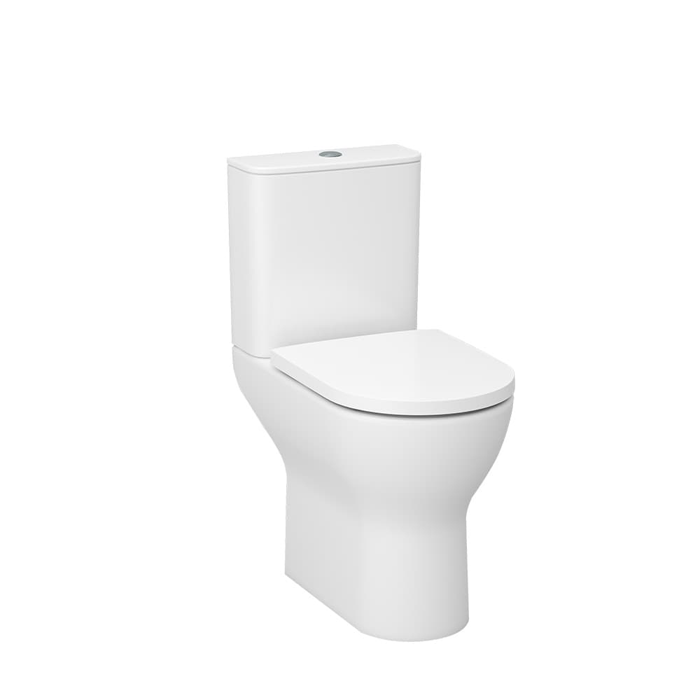 Ronda comfort height close coupled open back pan &amp; cistern