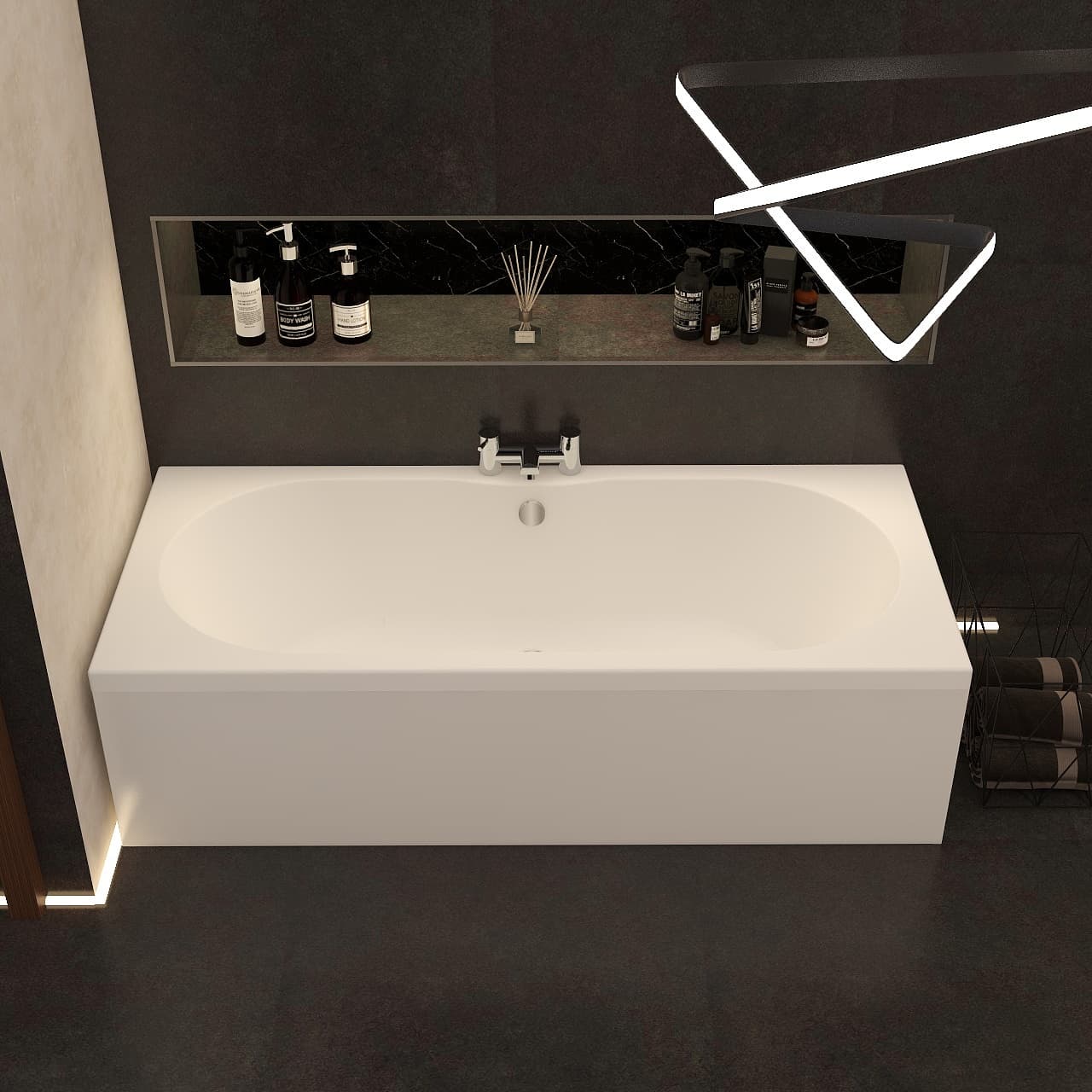 Imex Premiercast Arco double ended bath 1700 x 750(inc. leg pack) view 2