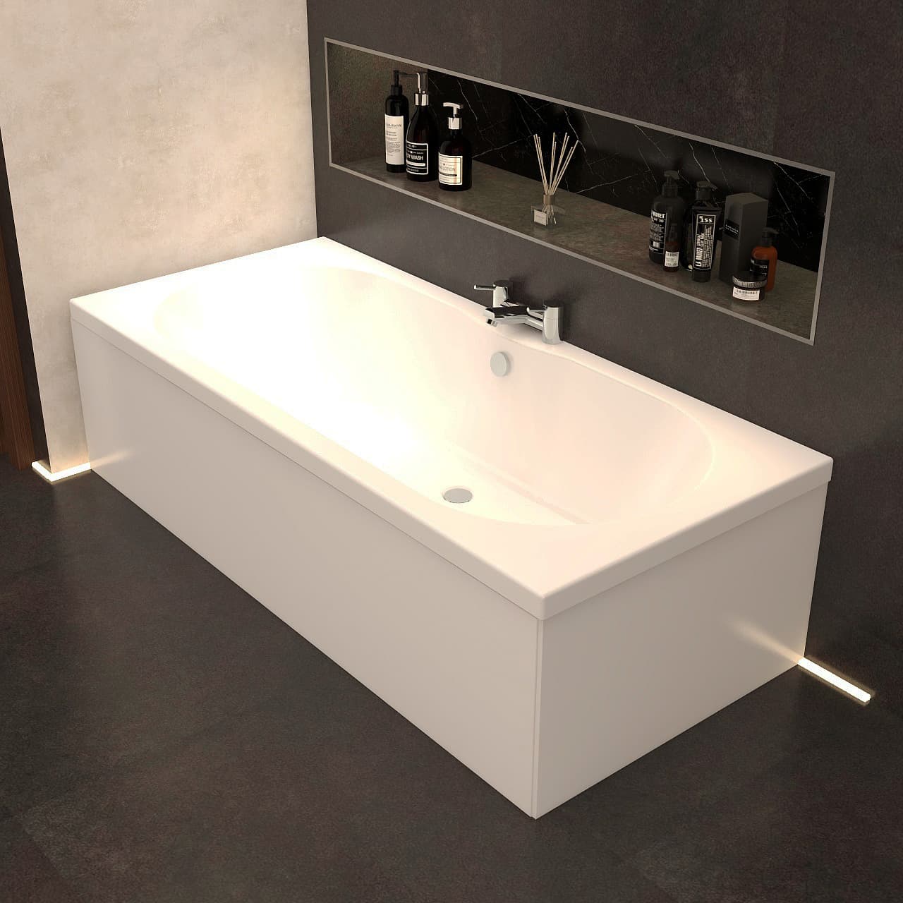 Imex Cast Arco double ended bath 1800x800 (inc. leg pack)