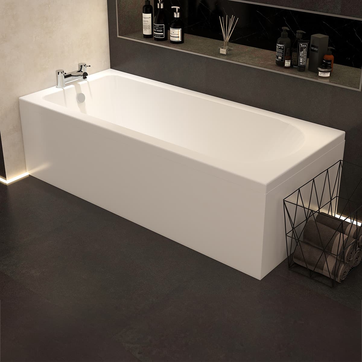 Imex Cast Arco single ended bath 1700mm x 750mm (inc. leg pack)