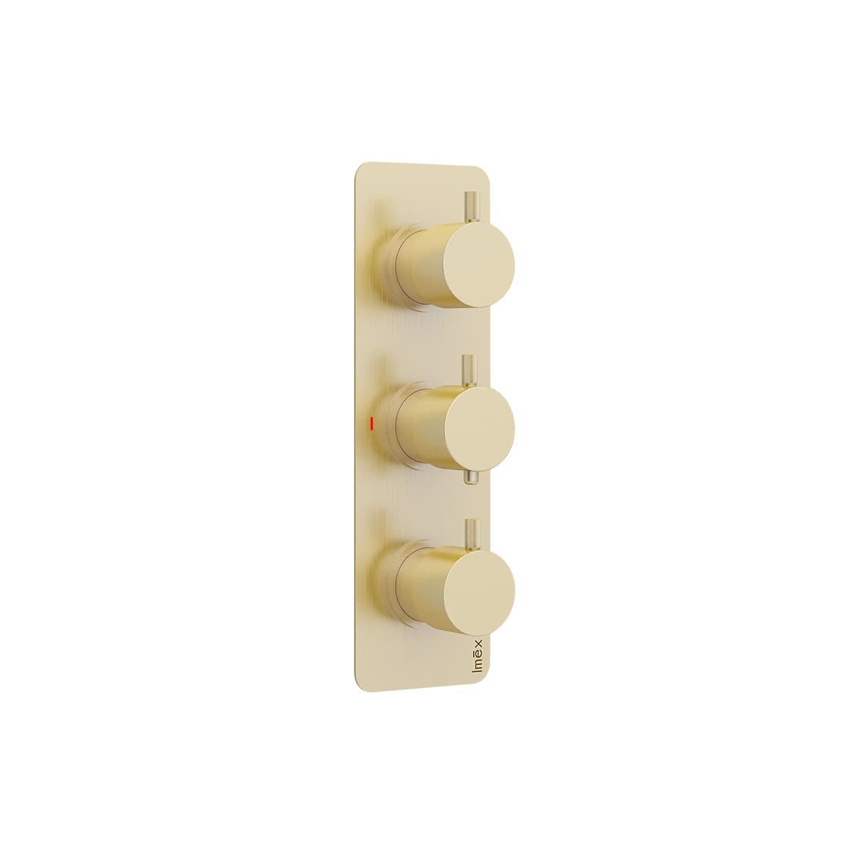 Ravine Chrome Three Handle, Three Outlet, Concealed Thermostatic Shower view 2