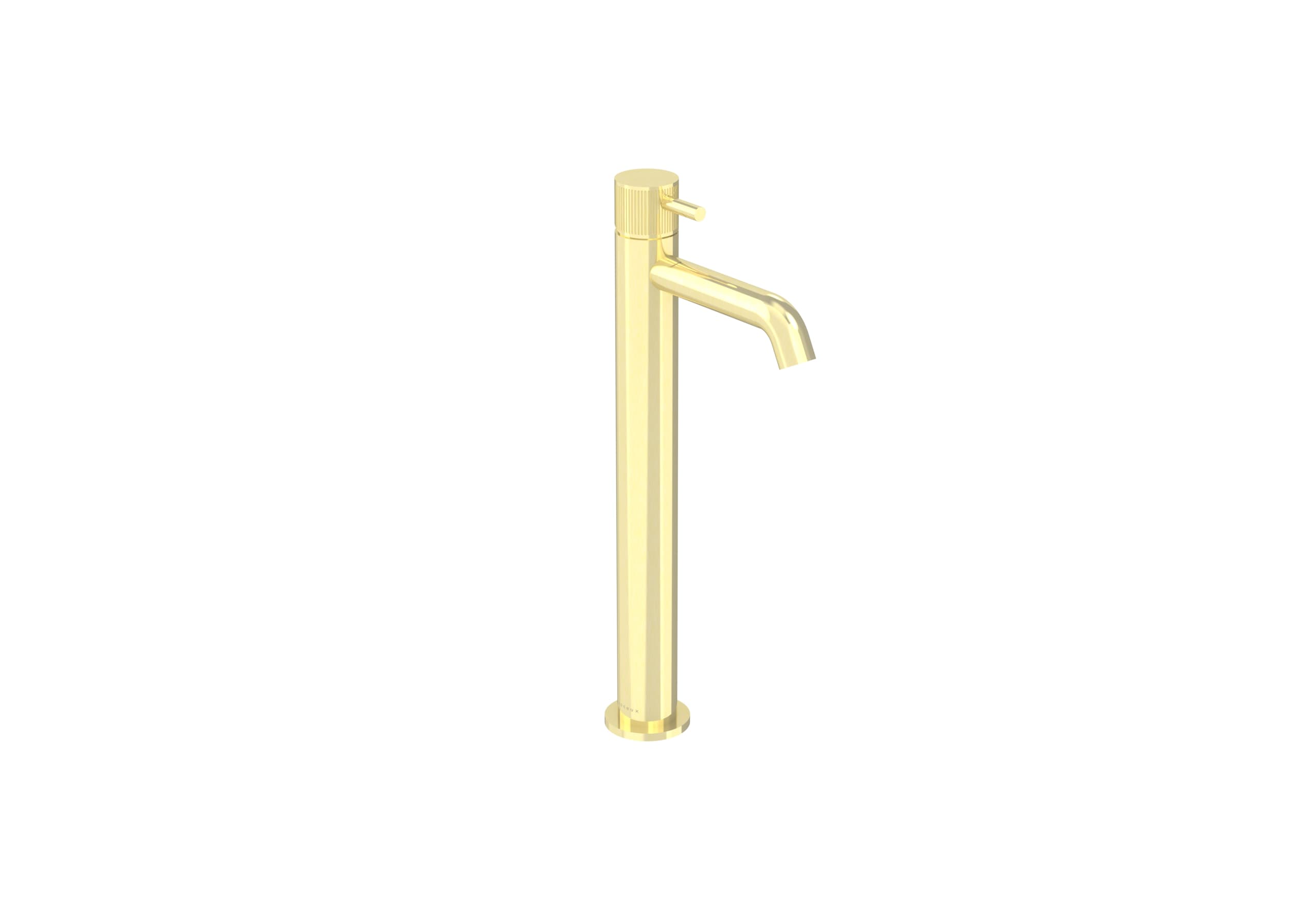 COS Tall Basin mixer KIT - w/ Fluted handle - Brushed Brass (PVD)