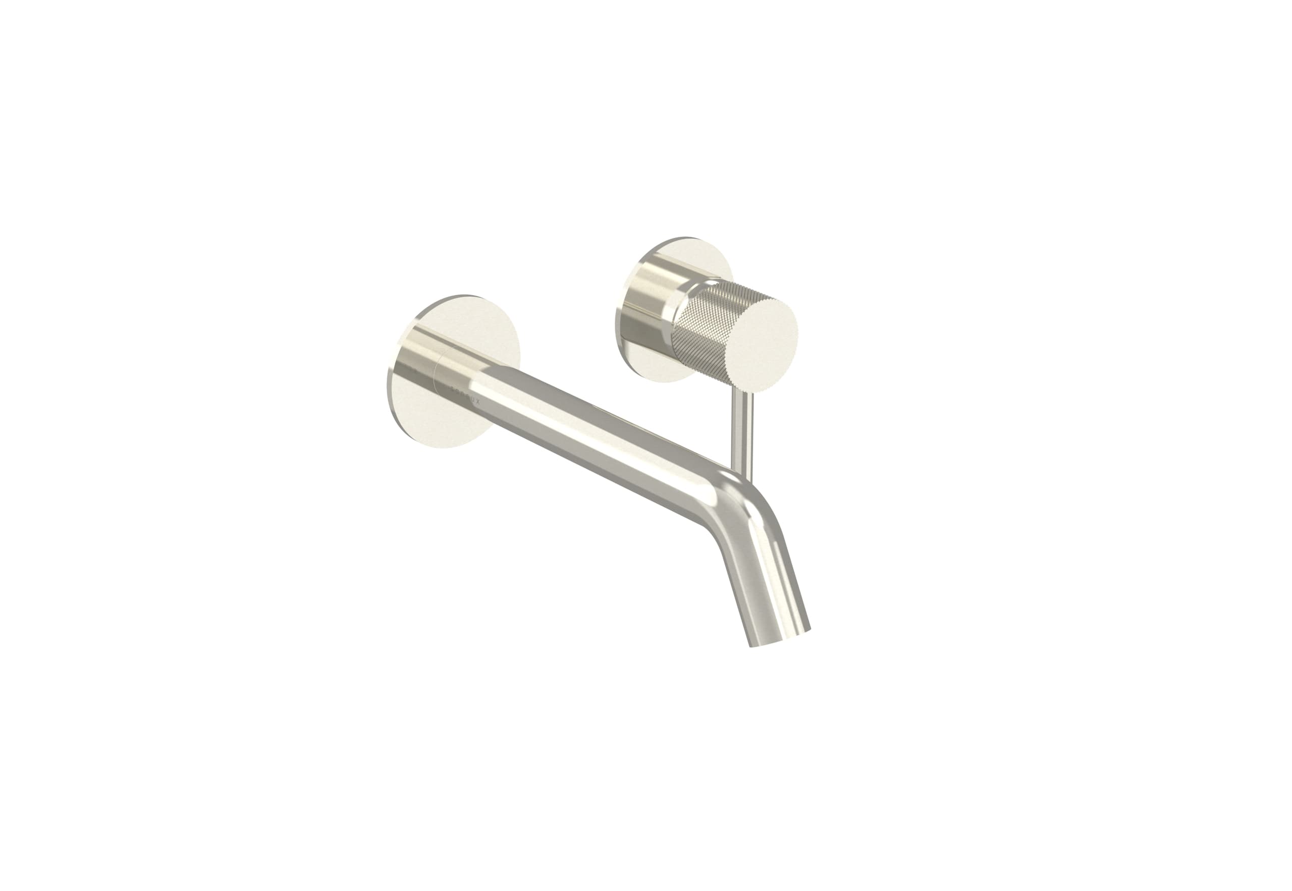 COS 2 Plate Wall mounted KIT - w/ Classic spout (170mm) w/ Knurled handle - Brushed Nickel (PVD)