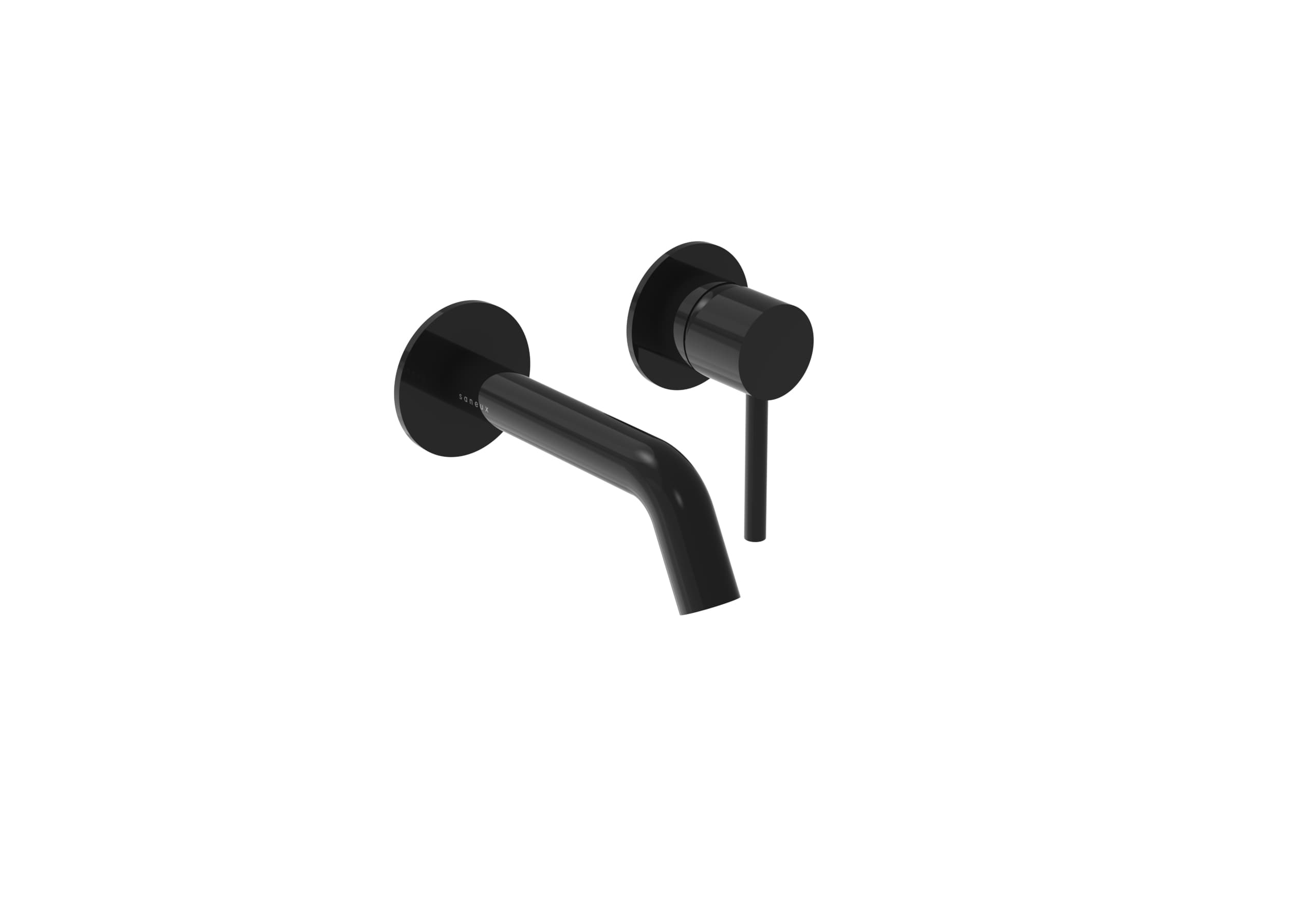 COS 2 Plate Wall mounted KIT - w/ Short spout (130mm) w/ Classic handle - Satin Black (PVD)