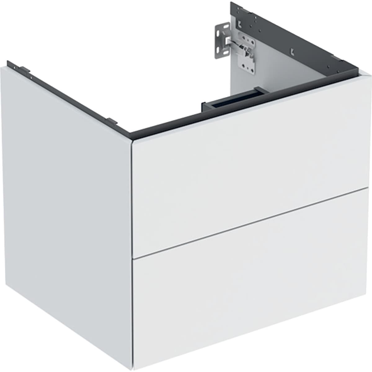 Geberit One Cabinet 60 x 50.4 x 47 CM, Two Drawers - White Matt Coated