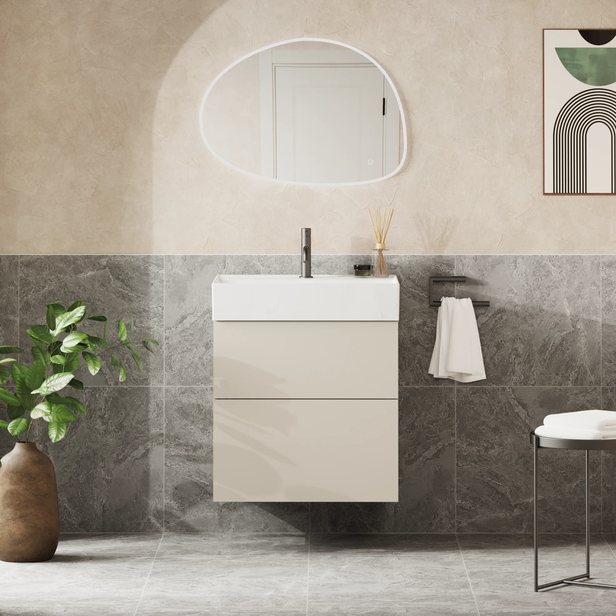 Avenue Furniture Unit with Basin - 600mm view 8