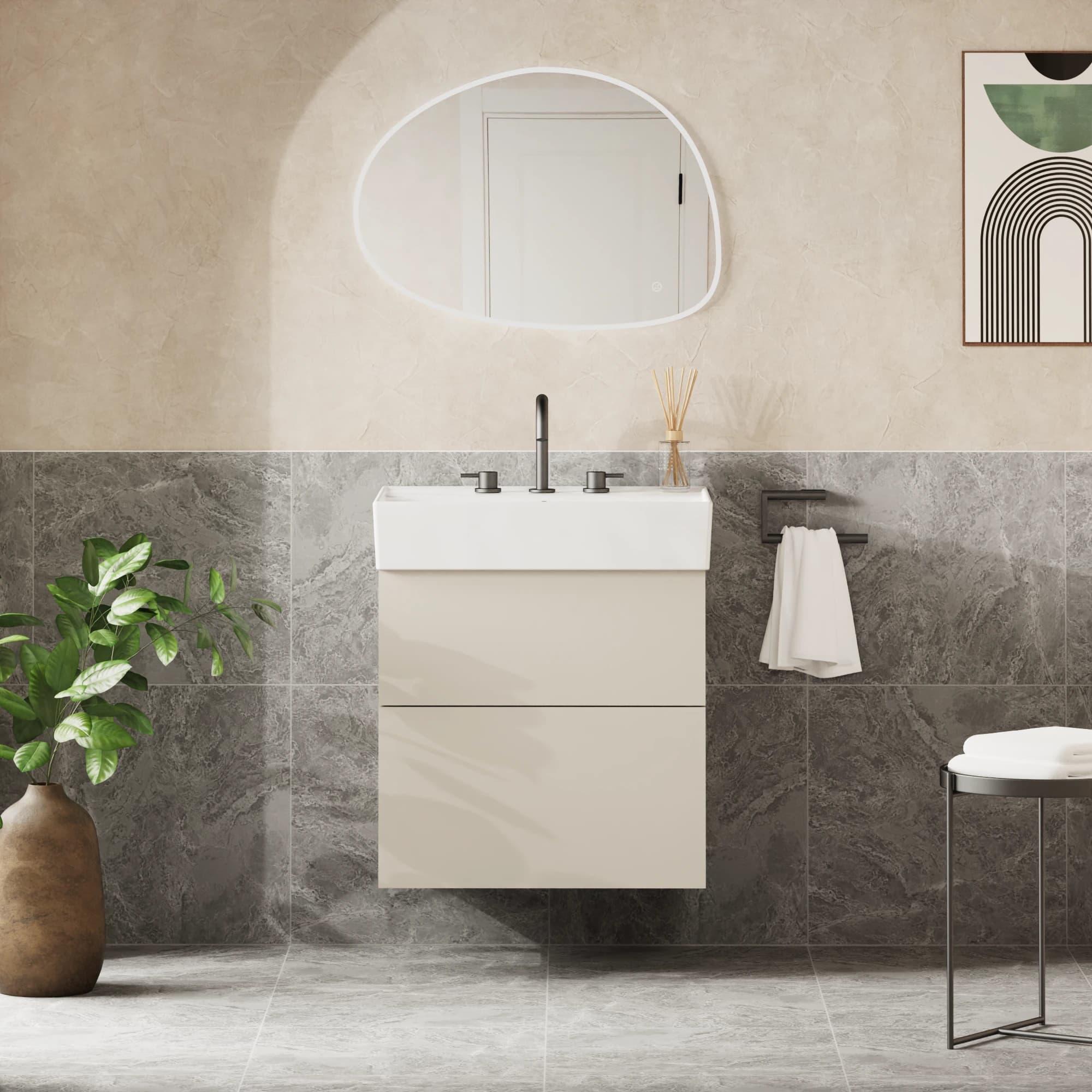 Avenue Furniture Unit with Basin - 600mm view 6