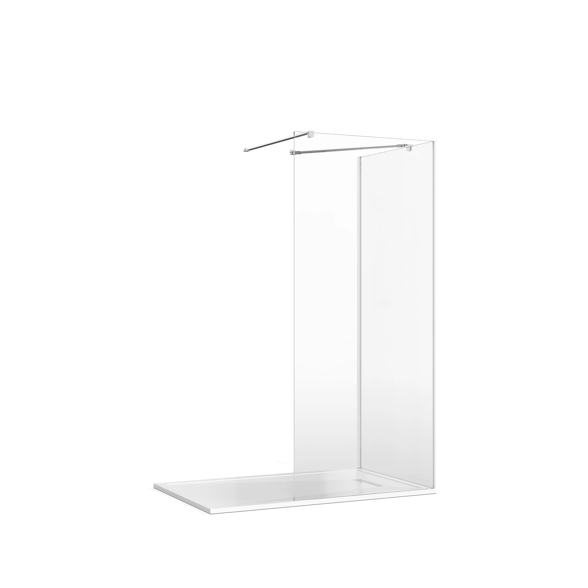 Gallery 8 Corner Shower with Angled Bracing Bar