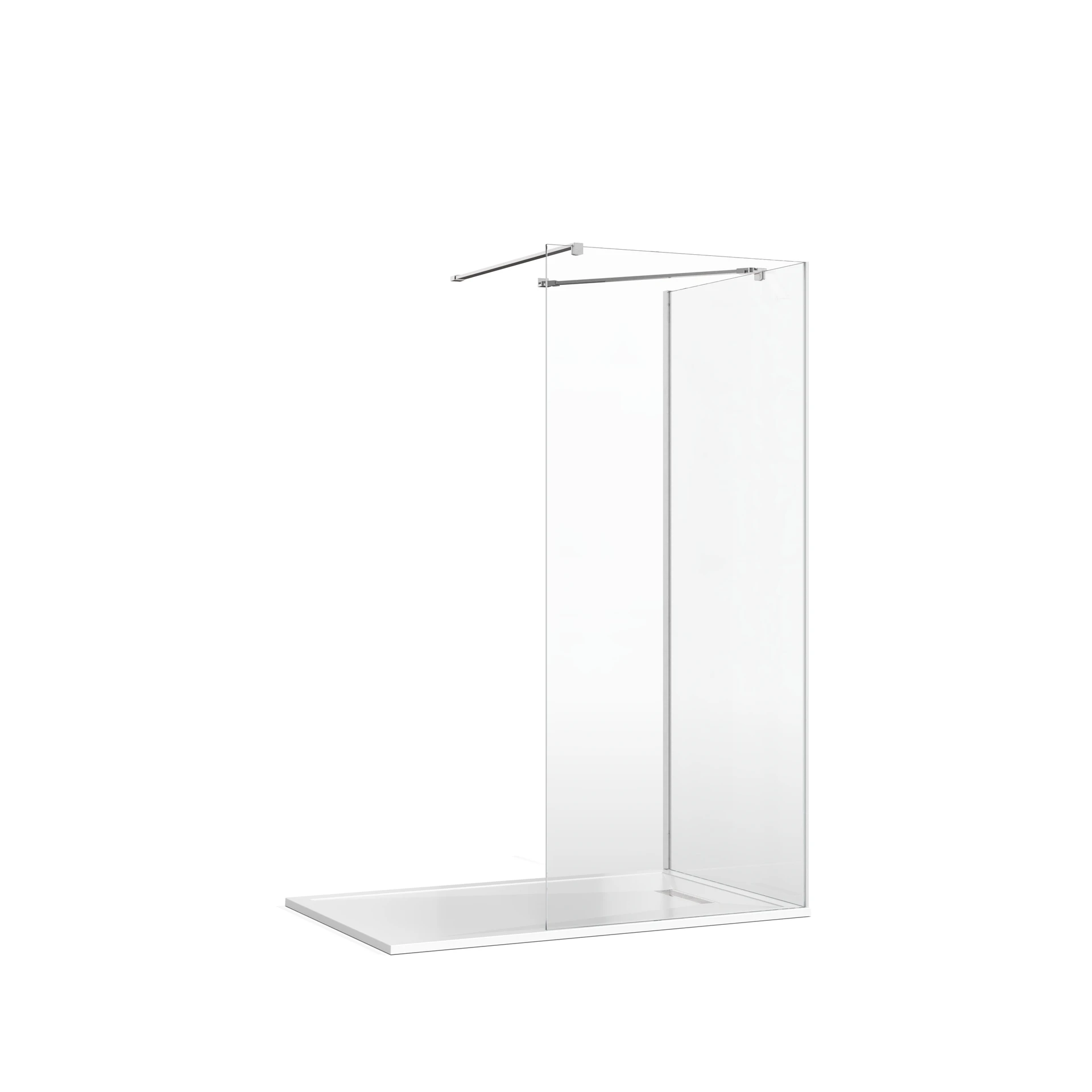 Gallery 8 Corner Shower with Angled Bracing Bar view 2