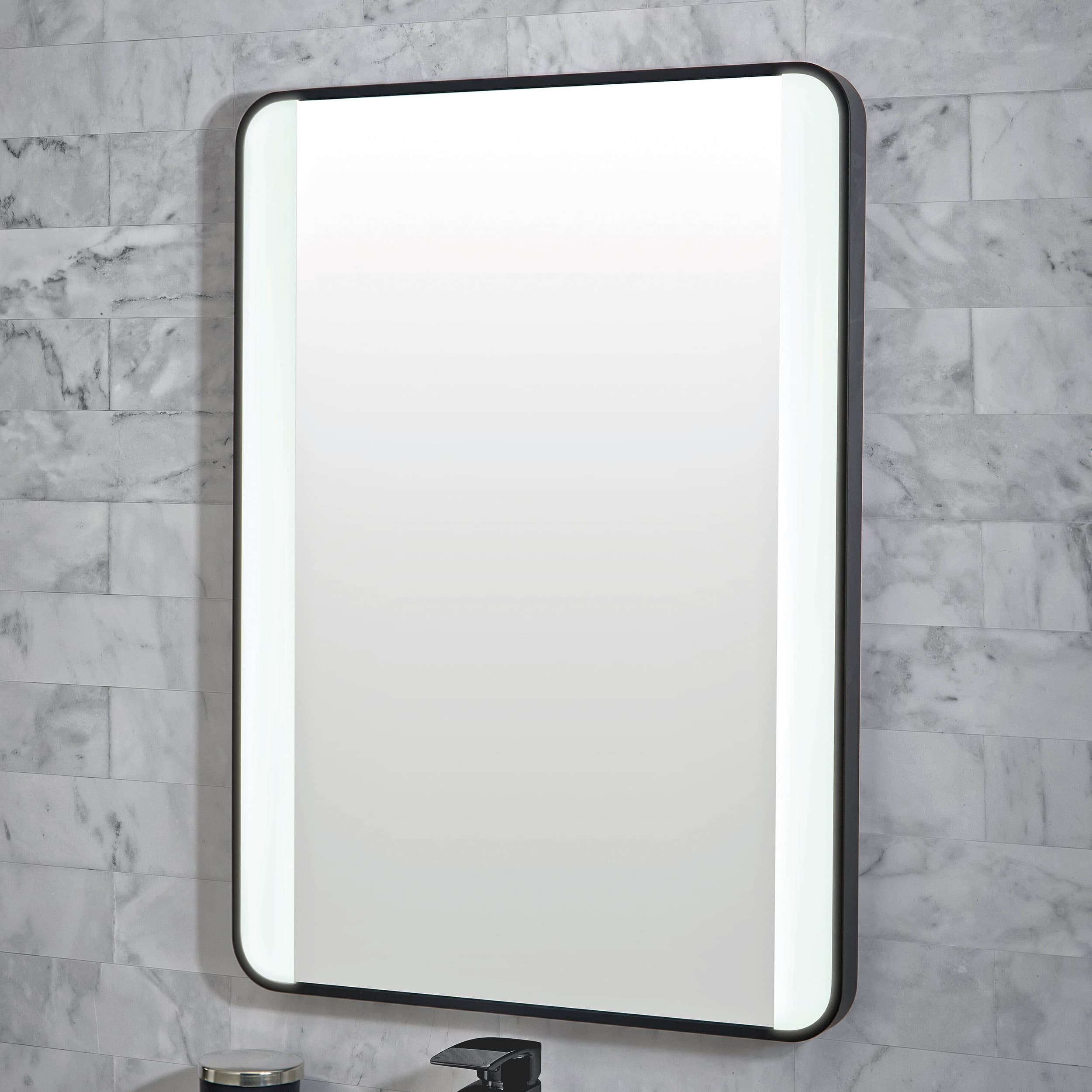 Mono Soft Square Mirror W/Demister and Colour Change 500X700mm